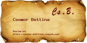 Csomor Bettina névjegykártya
